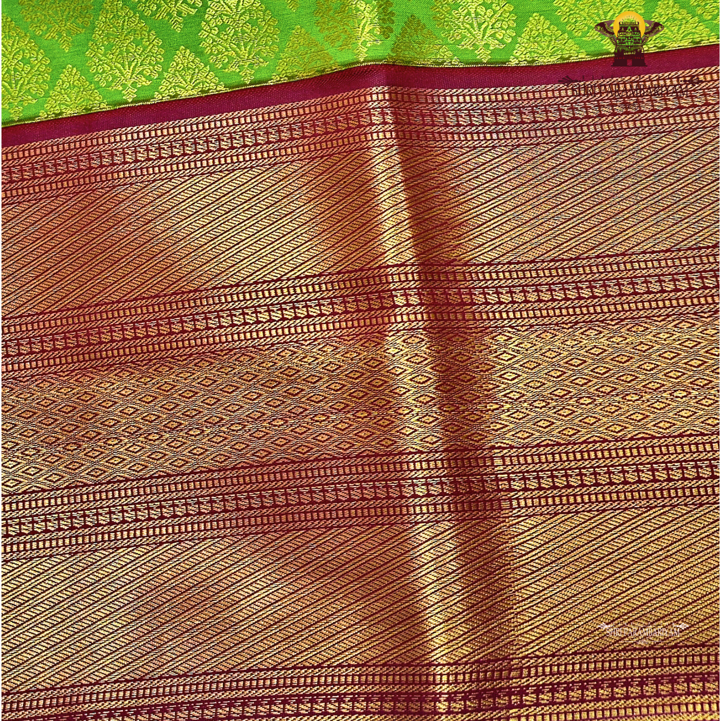 Rich parrot green / leaf green Saree