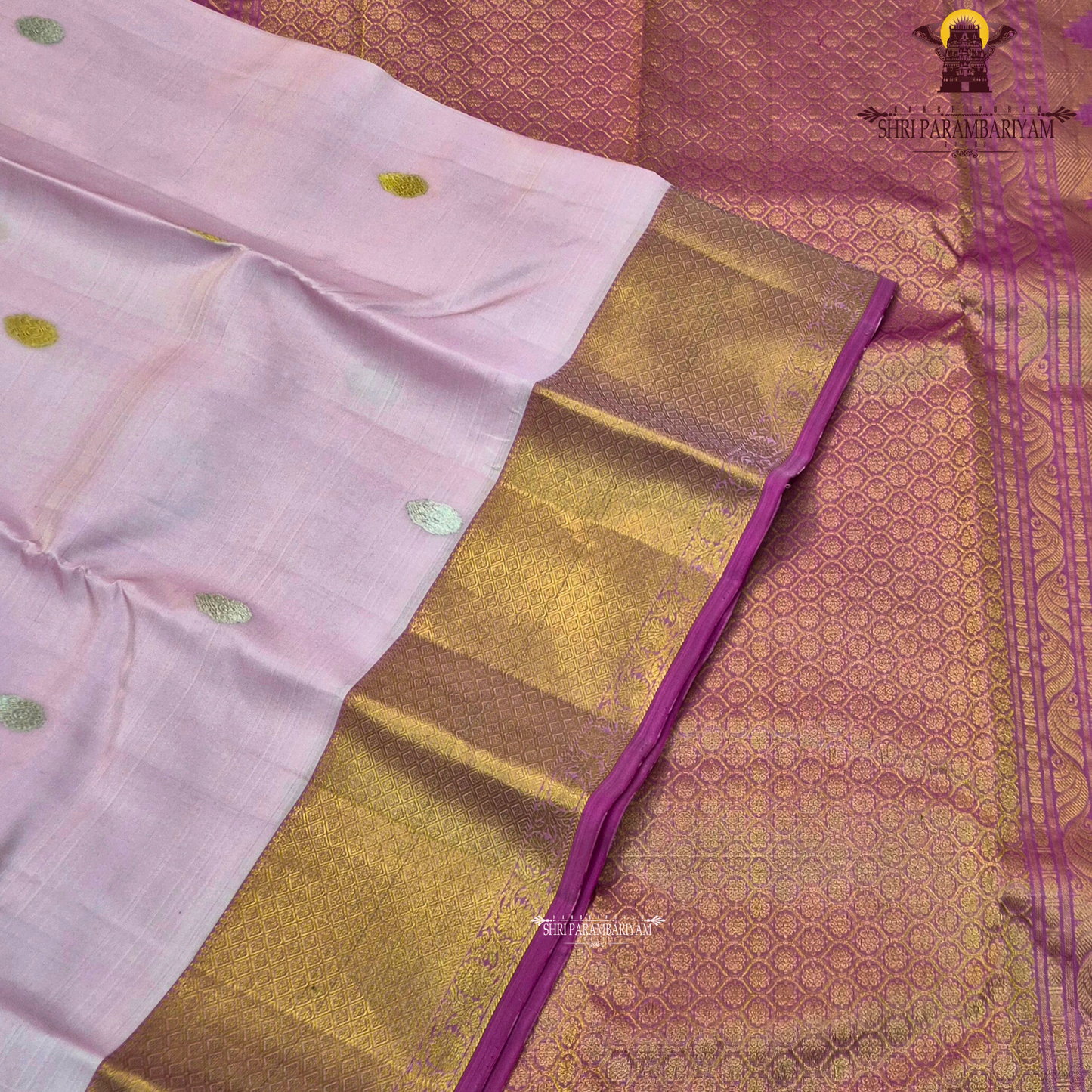 Soft and elegant baby pink shade Saree