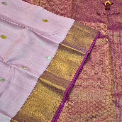 Soft and elegant baby pink shade Saree