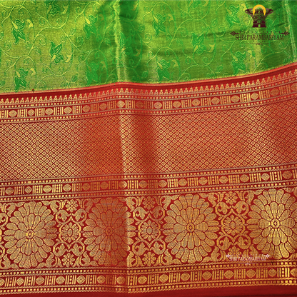 Deep emerald green / bottle green Saree