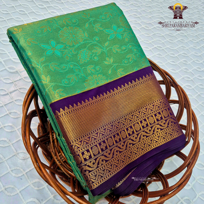 Soft turquoise green / sea green Saree