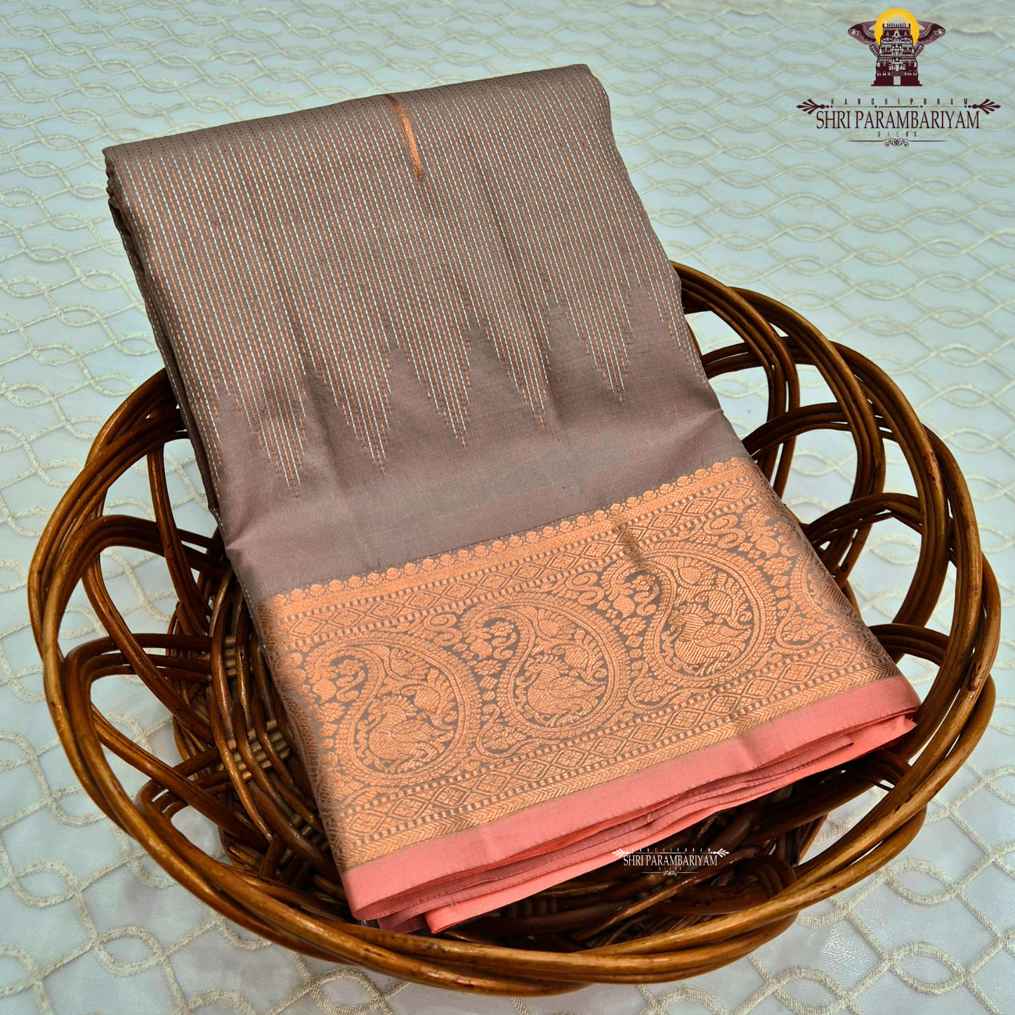 Elegant Taupe / Ash Brown Saree