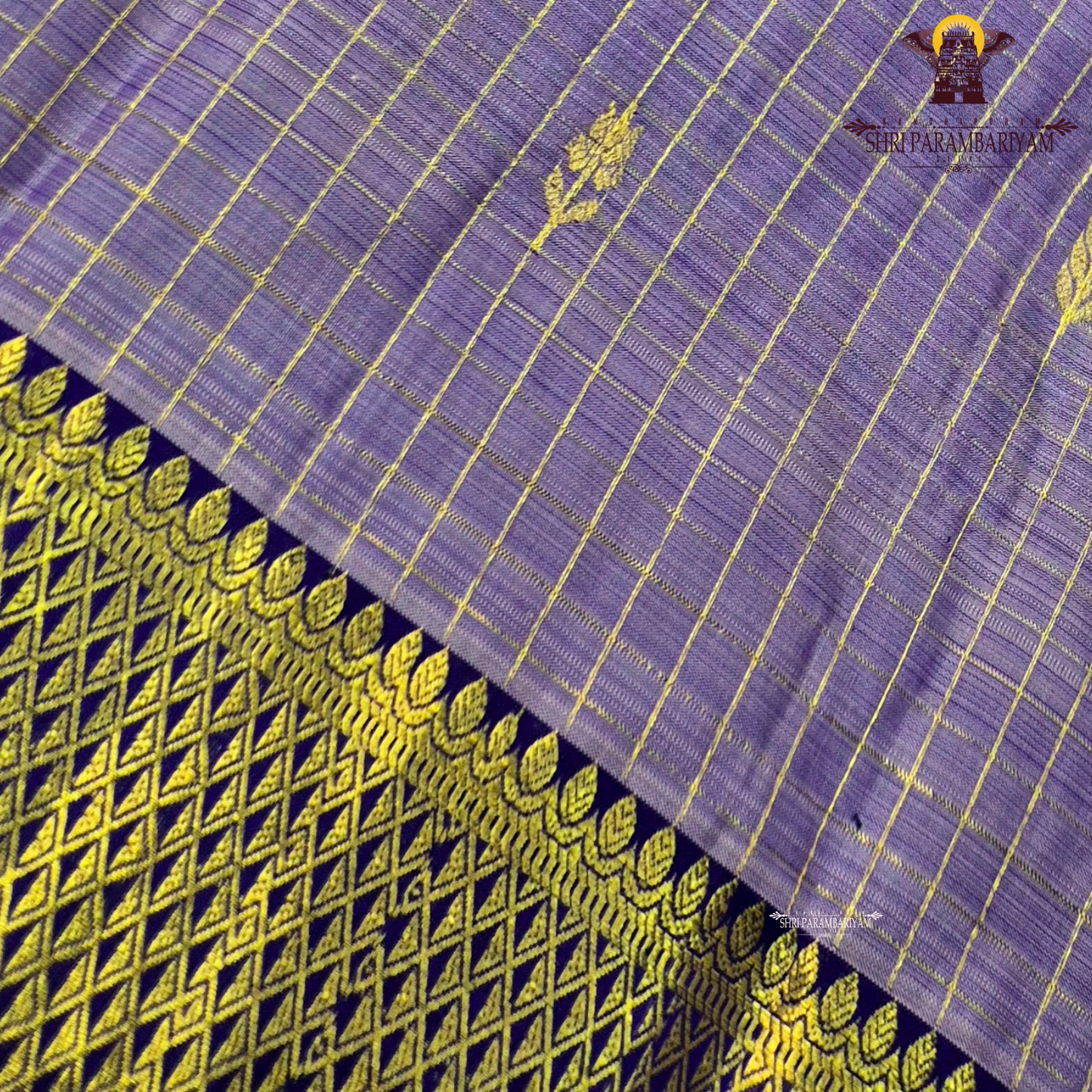 Elegant Lavender Purple with Rich Gold Zari Saree