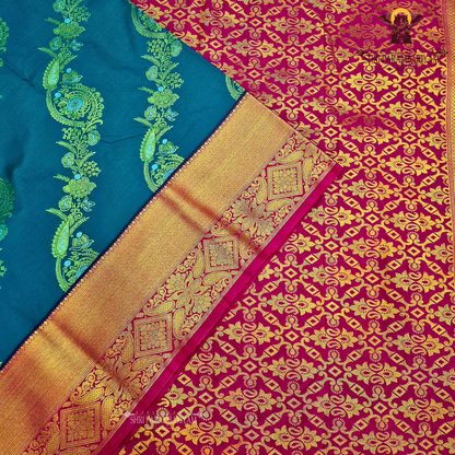 Dark Green Fancy Saree