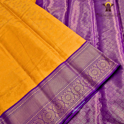 Rich mustard yellow / turmeric gold Saree