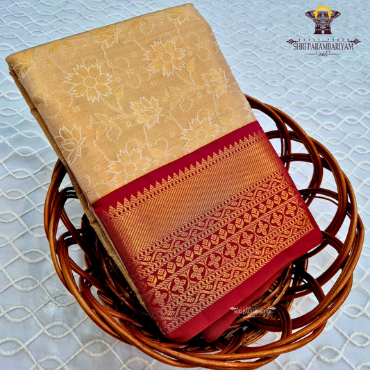 Soft beige / sand gold Saree