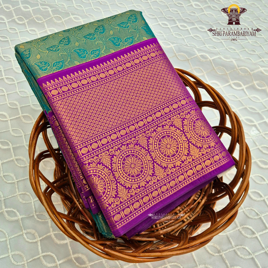 Elegant teal green / peacock green Saree