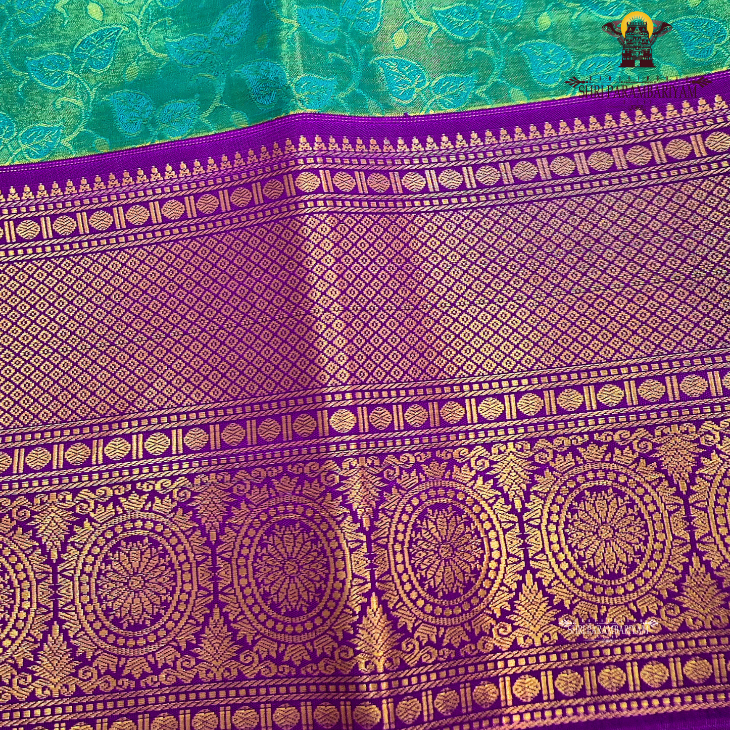 Elegant teal green / peacock green Saree