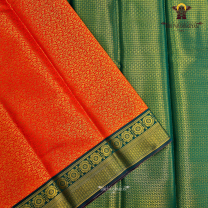 Bright vermilion red / traditional tomato red Saree