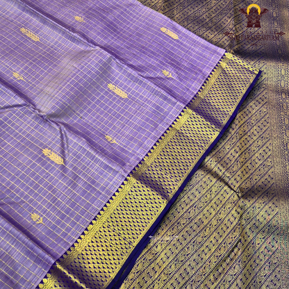Elegant Lavender Purple with Rich Gold Zari Saree