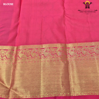 Rich Royal Purple (Violet) with a contrasting Pink border Saree