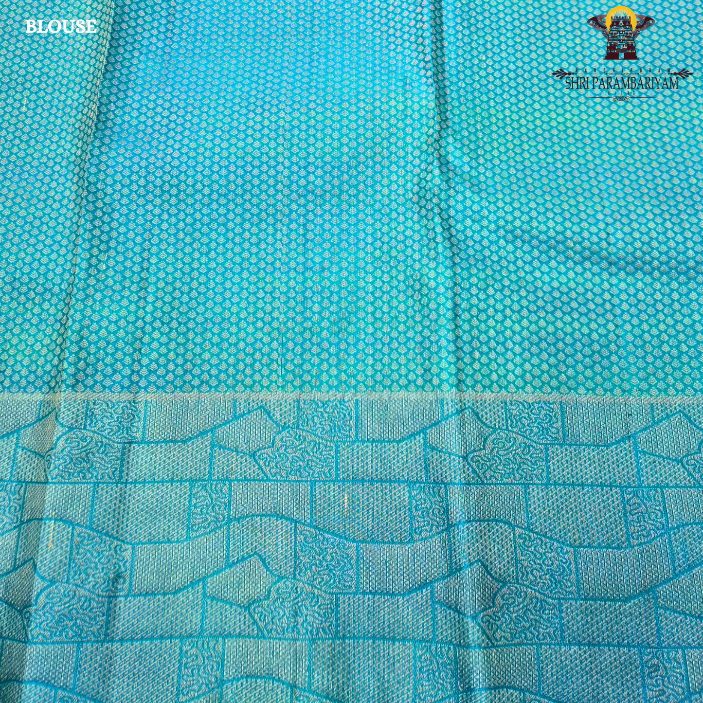 Bright rani pink body with sky blue contrast border/pallu and silver zari Saree