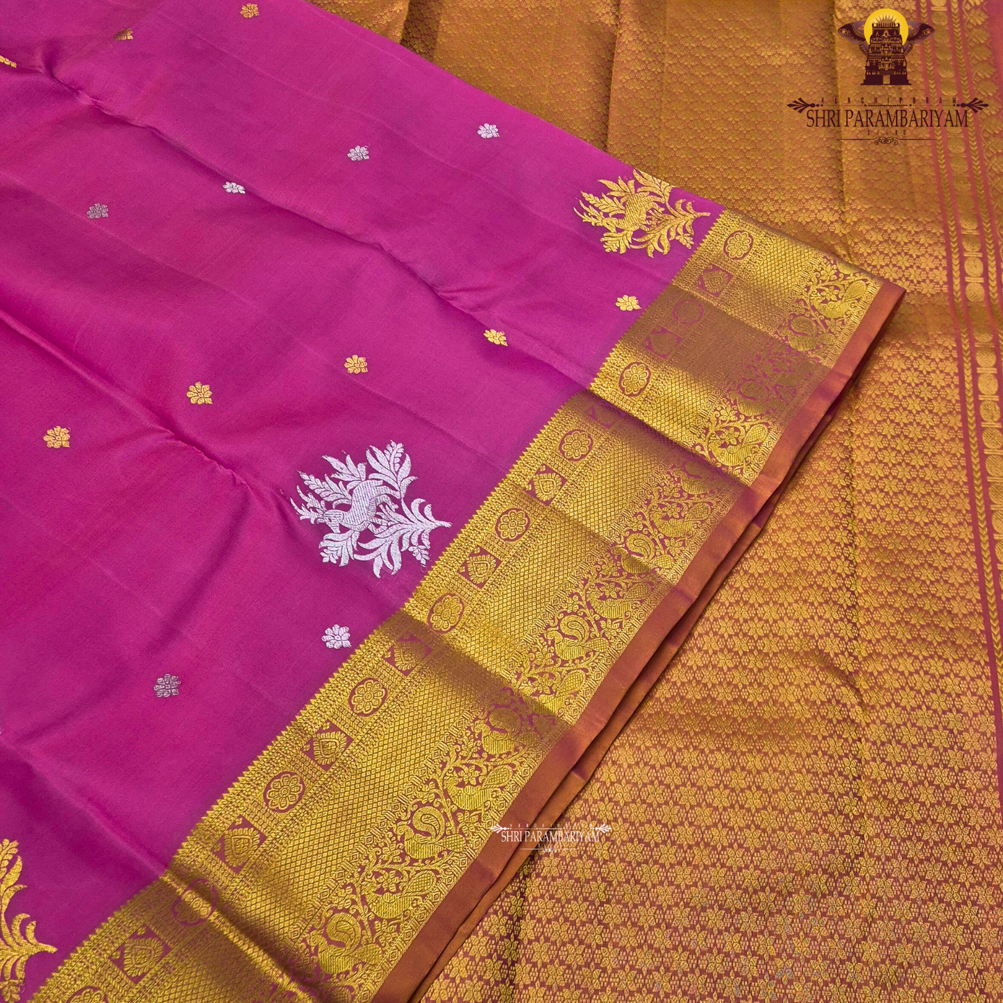 Bright Rani Pink Saree