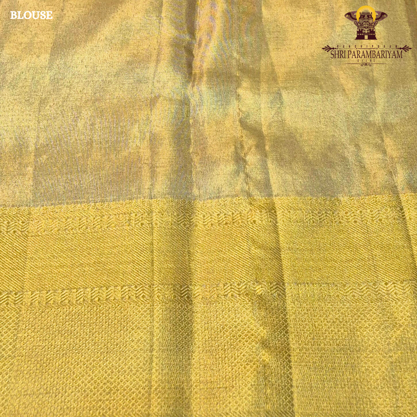 A rich bright golden shade that radiates a luxurious and traditional look Saree
