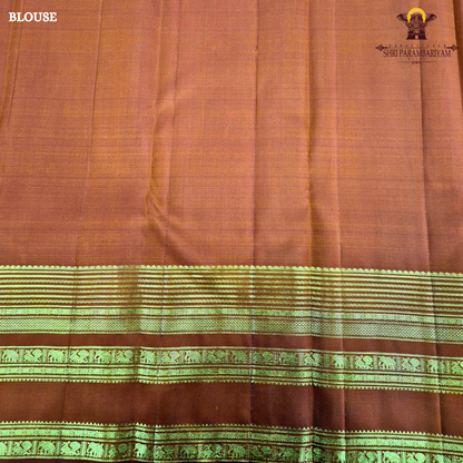 A rich Rust Orange / Burnt Copper Orange shade with an elegant golden zari Saree