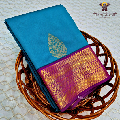 Rich Peacock Blue / Teal Blue Saree