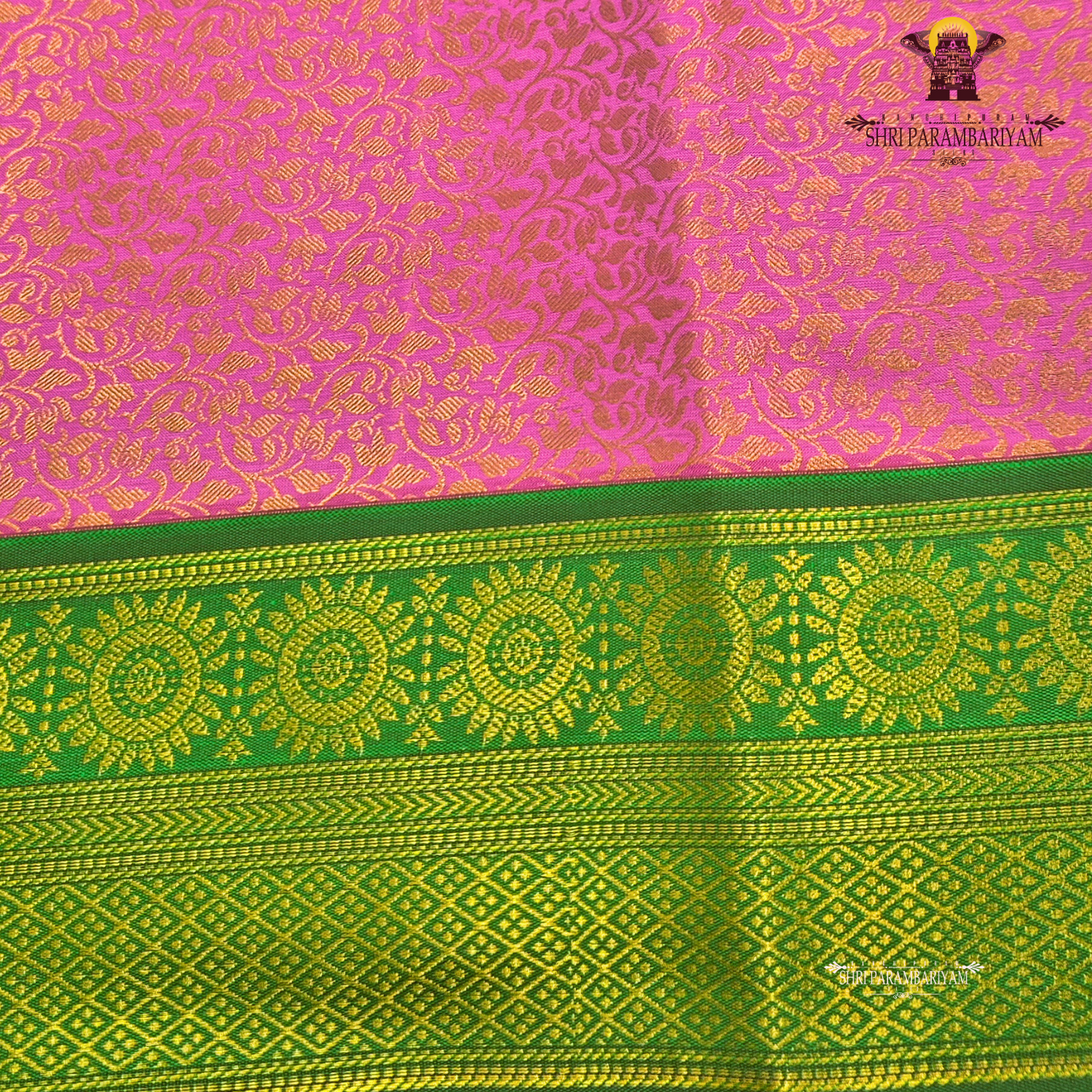 Bright magenta pink / deep rose pink Saree