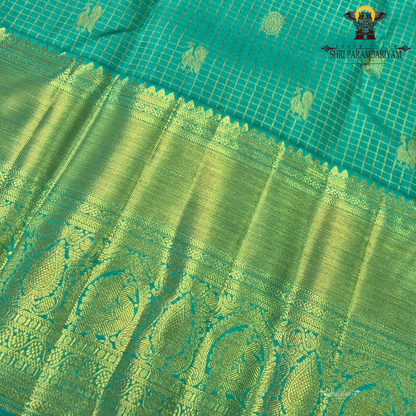 Sea Green / Peacock Green with Rich Gold Zari Saree