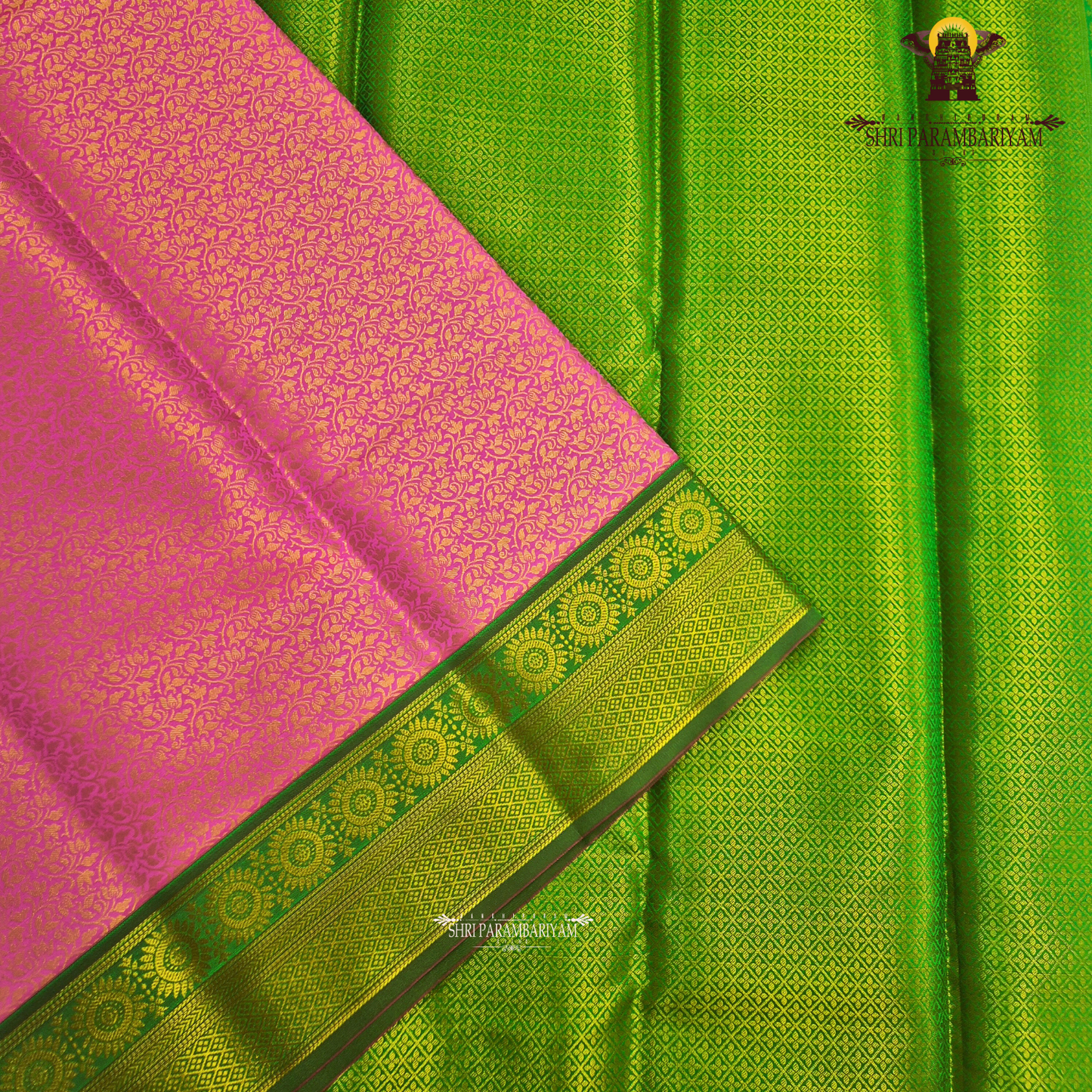 Bright magenta pink / deep rose pink Saree