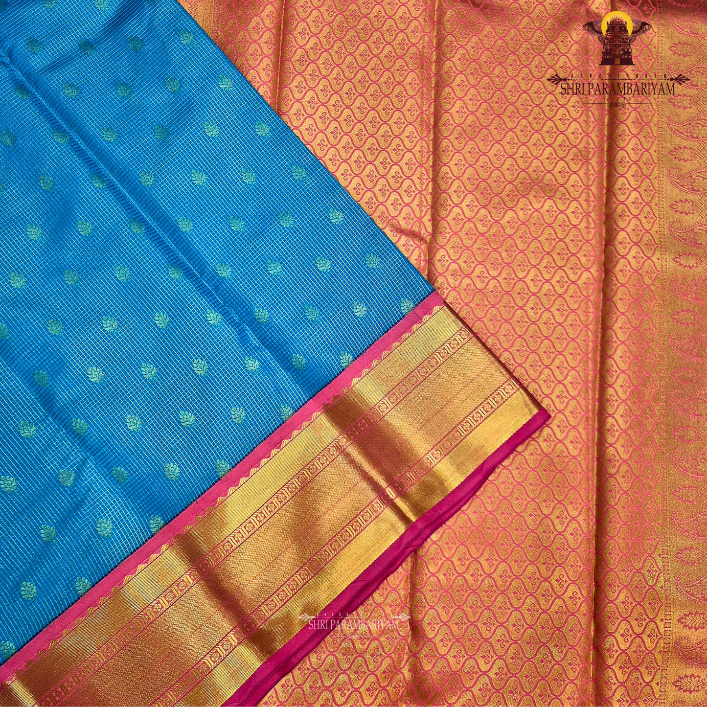 Elegant Teal Blue Saree