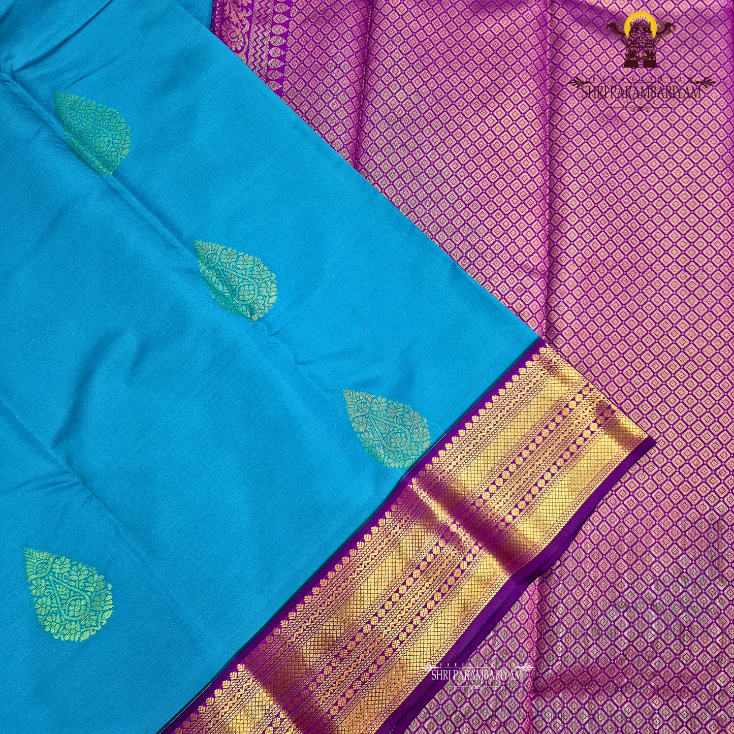 Rich Peacock Blue / Teal Blue Saree