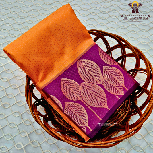 Mango Orange / Sunset Orange Saree