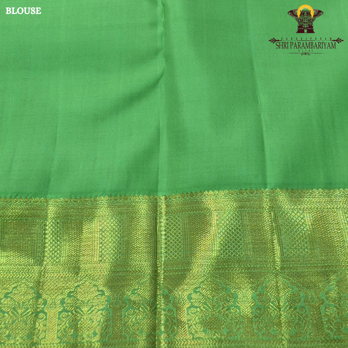 Refreshing parrot green shade with elegant self-gold zari Saree