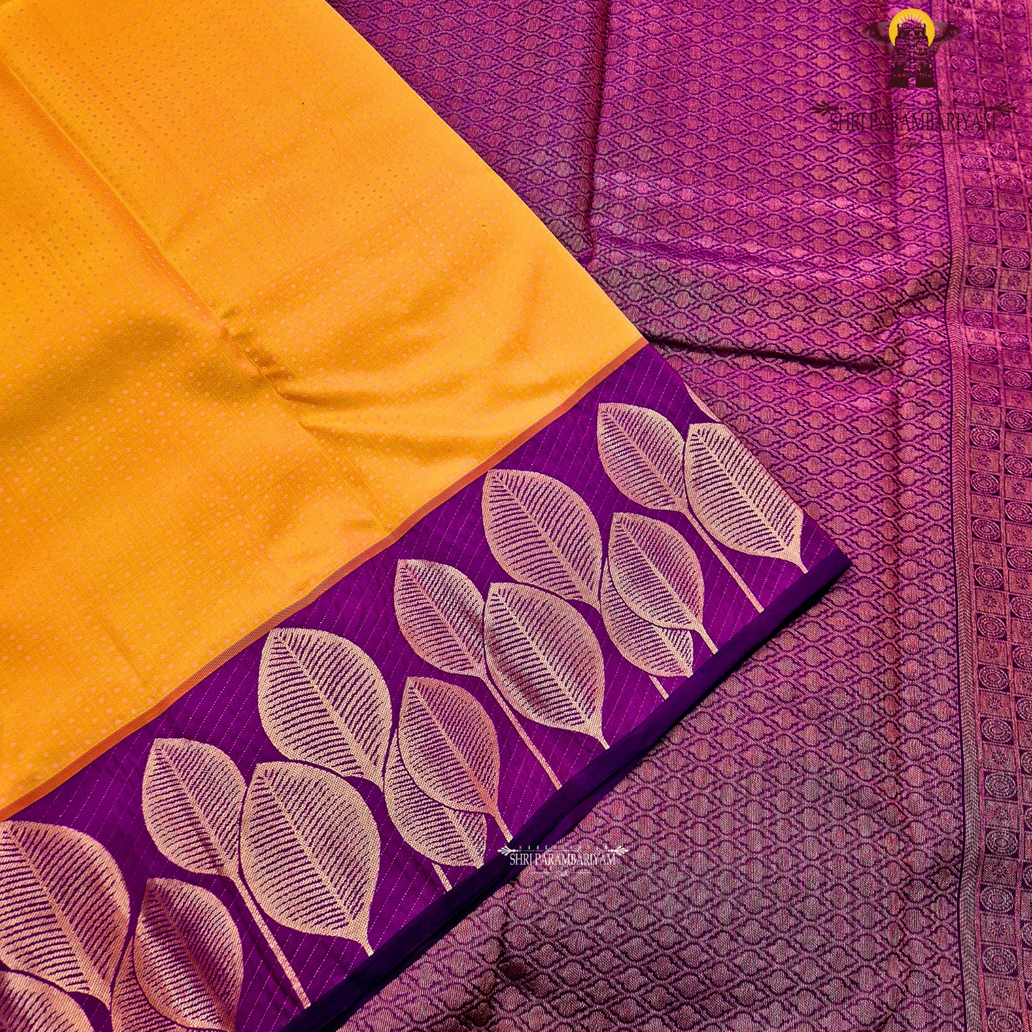 Mango Orange / Sunset Orange Saree