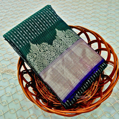 Rich emerald green Saree