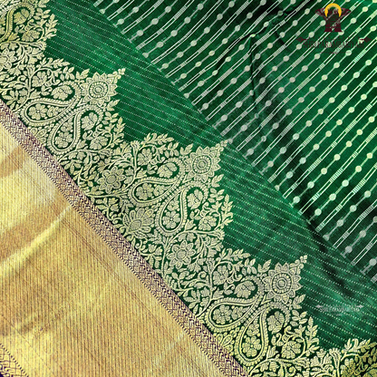 Rich emerald green Saree