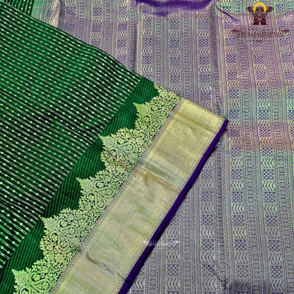 Rich emerald green Saree