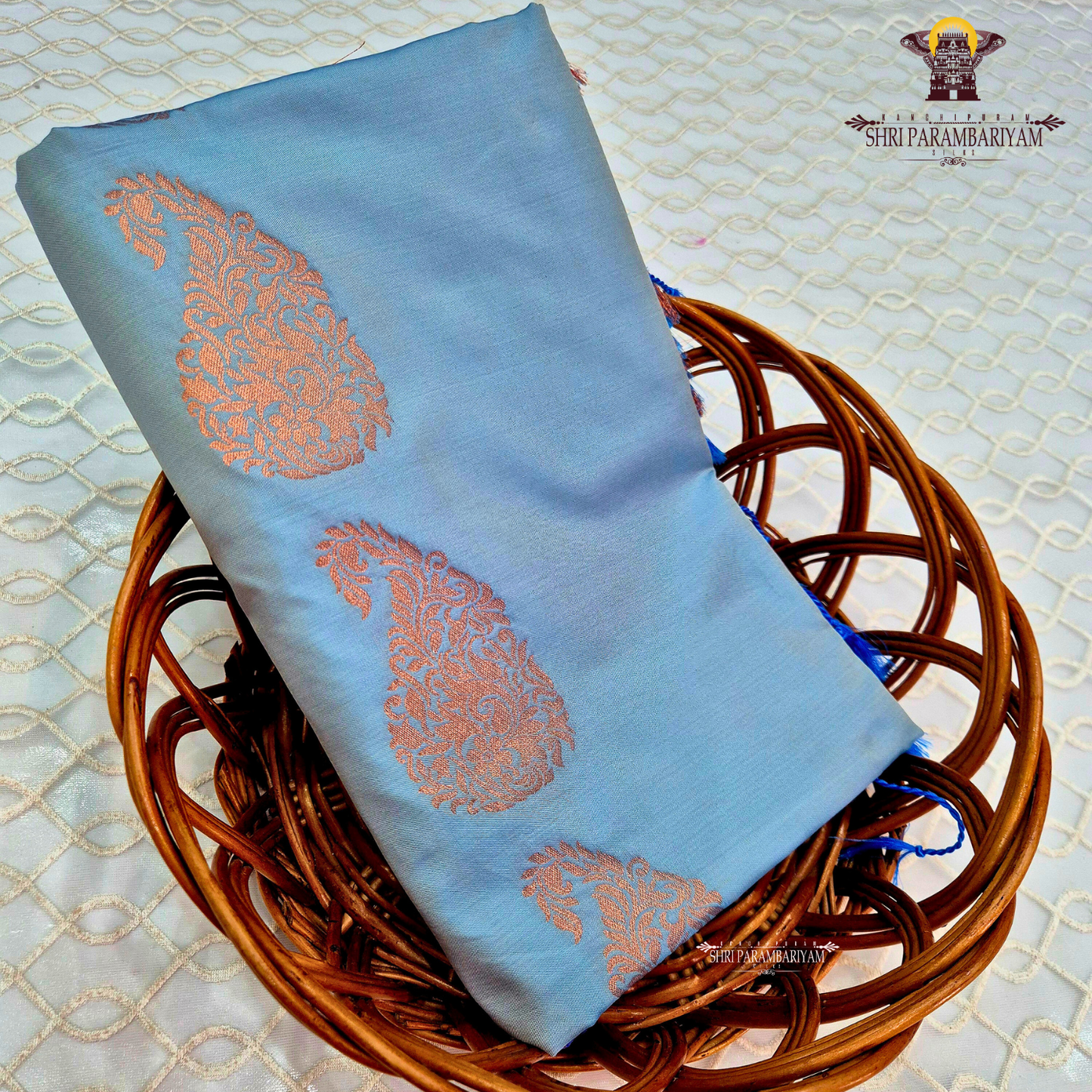 Soft powder blue / sky blue Saree