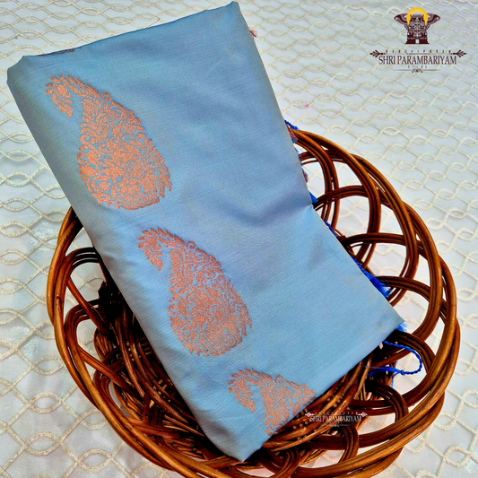 Soft powder blue / sky blue Saree