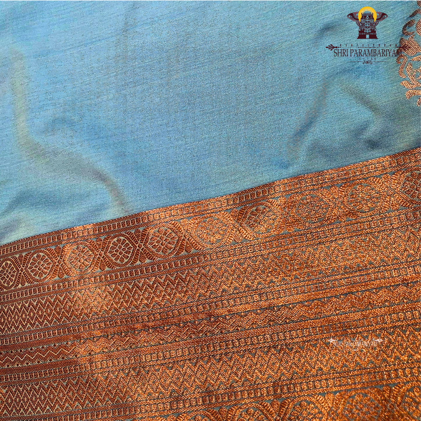 Soft powder blue / sky blue Saree