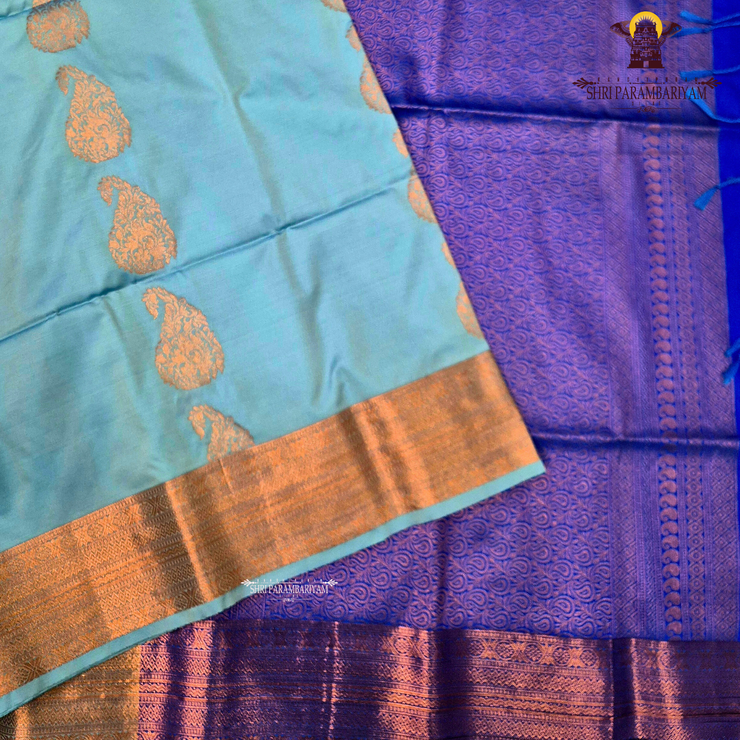 Soft powder blue / sky blue Saree