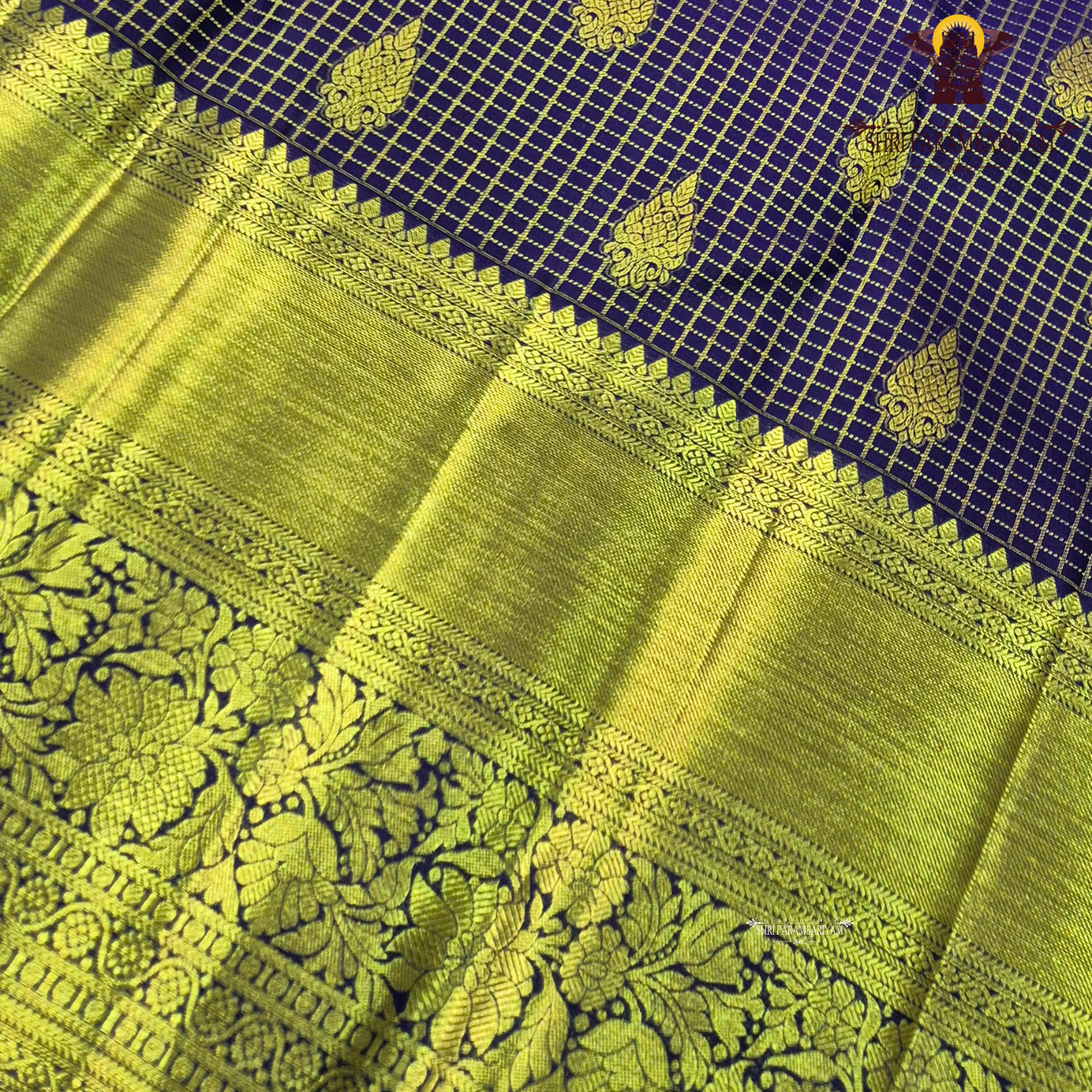 Deep Royal Blue with Rich Gold Zari Saree