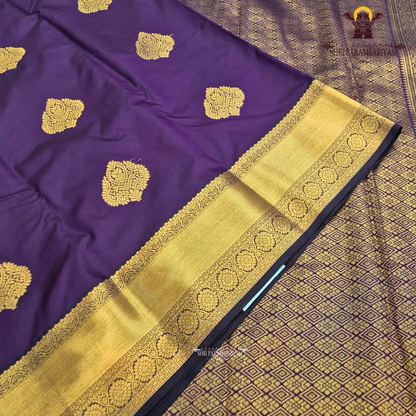 Deep Royal Purple / Dark Violet Saree