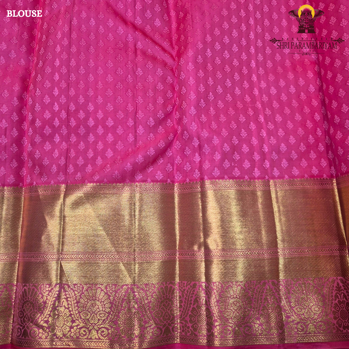 Rich mustard gold with pink contrast Saree