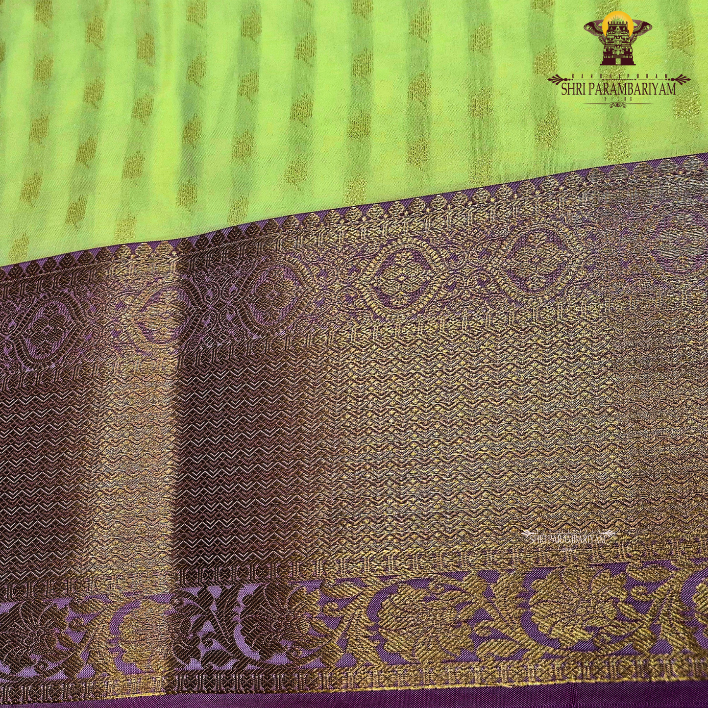 Bright lemon yellow / golden yellow Saree