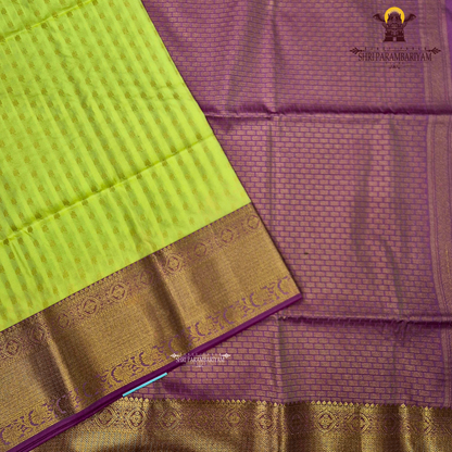 Bright lemon yellow / golden yellow Saree