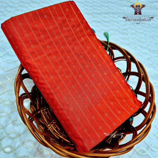Rich brick red / rust red base Saree
