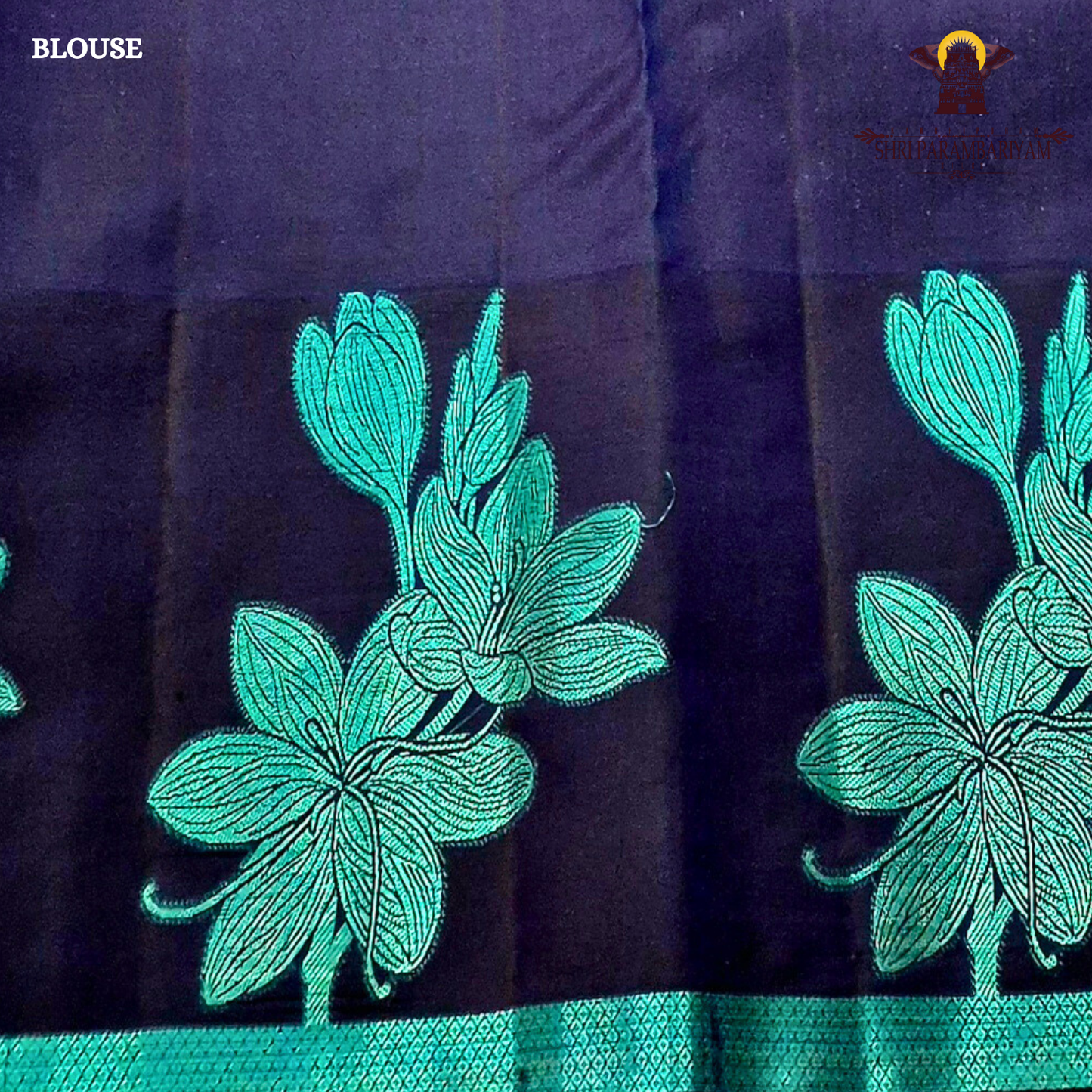 Purple Body with Navy Blue Border Saree