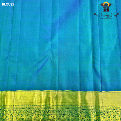 A rich Royal Blue with Gold Zari Saree