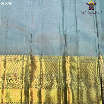 A elegant Sea Green with Rich Gold Zari Saree