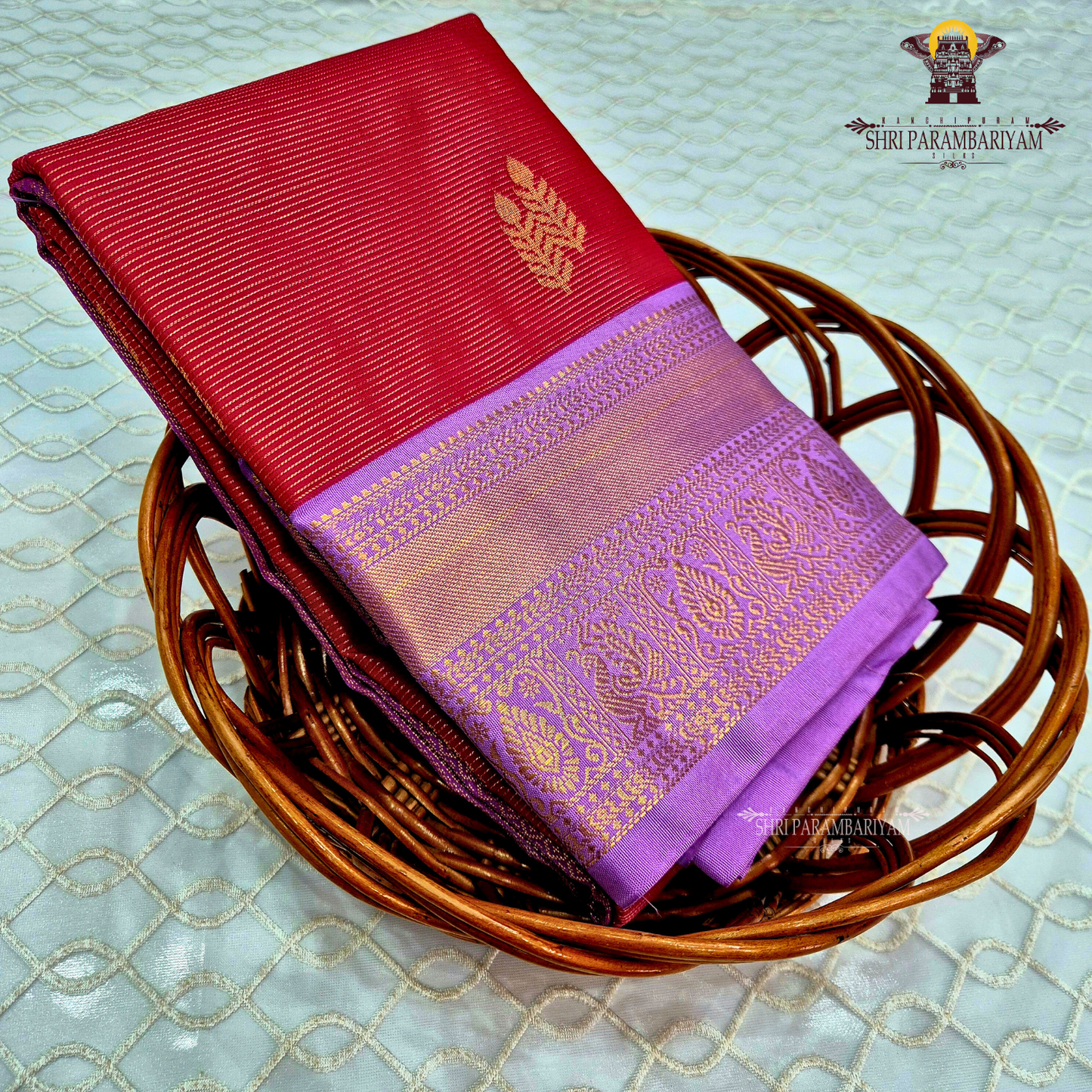 Tomato Red Fancy Saree