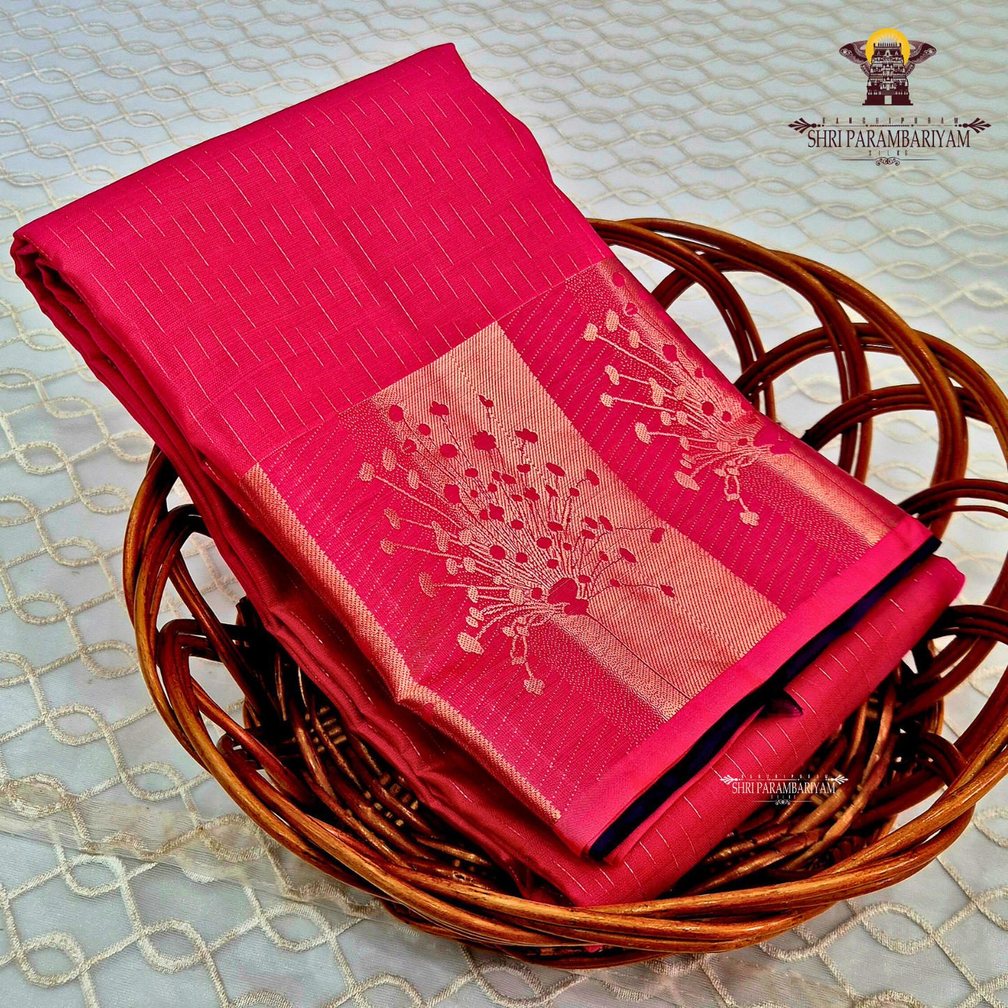 Bright Rani Pink Saree