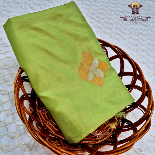 Soft pista green Saree
