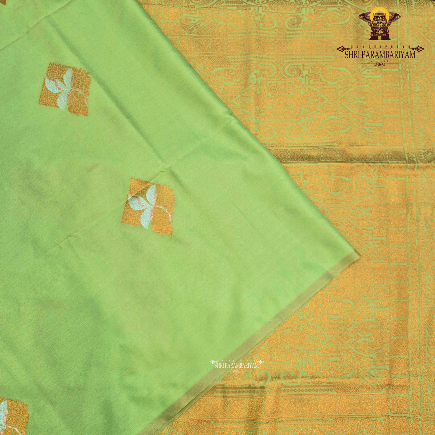 Soft pista green Saree