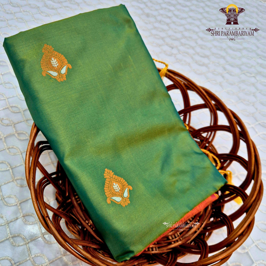 Classic bottle green / peacock green Saree