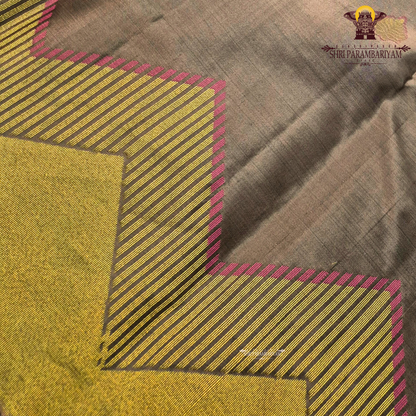 A classy ash brown (smoky taupe Saree